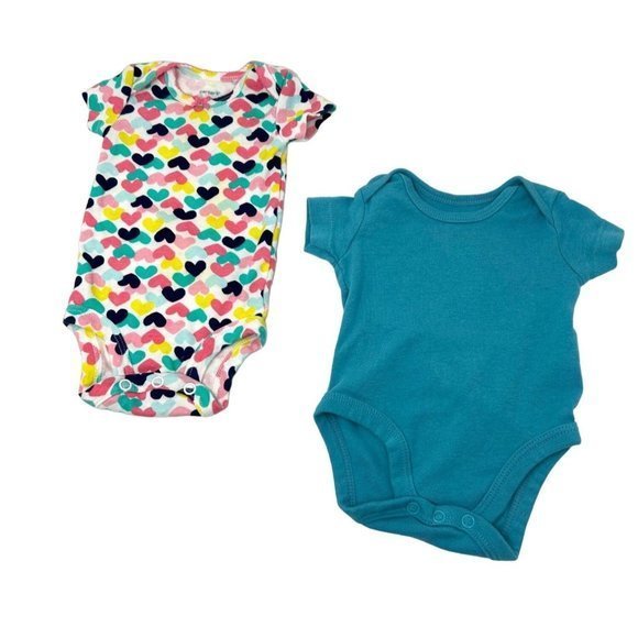 6 Newborn Baby Girl Body Suits - Size Newborn - Picture 2 of 5
